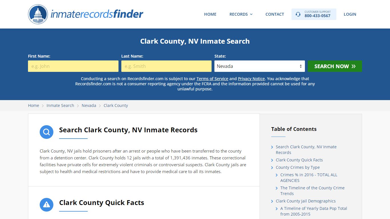 Clark County, NV Inmate Lookup & Jail Records Online